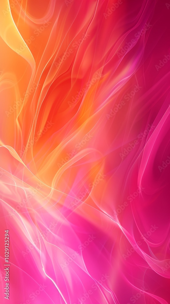 Poster a vibrant swirl of orange and pink hues creating a dynamic abstract background.