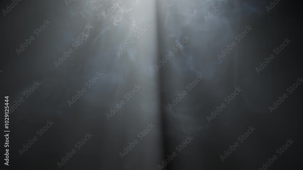 Wall mural soft diffused rays of light cut through the hazy darkness.