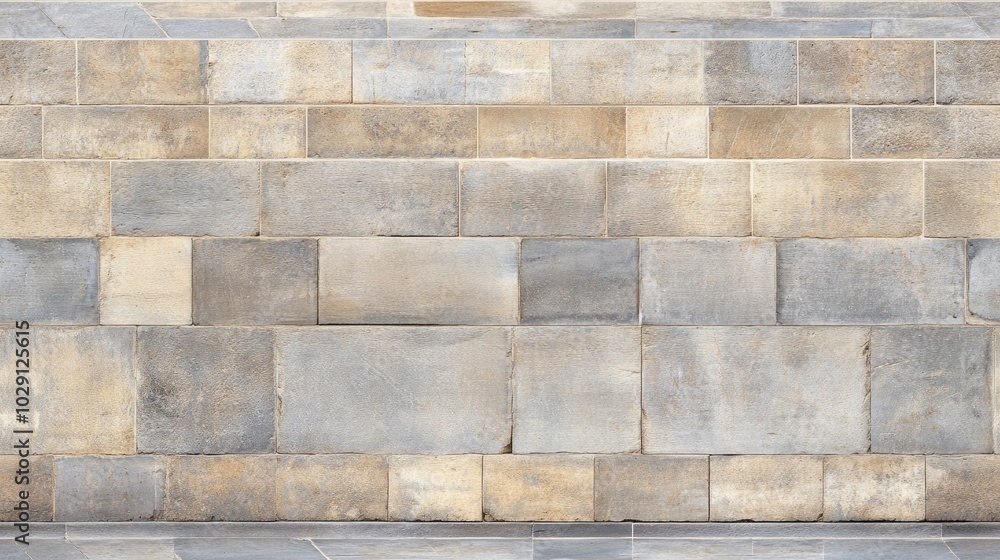 Poster this seamless texture showcases a brown rock wall featuring weathered stones of various sizes and ch