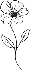 This is an illustration of flowers in a simple and modern line art style. 