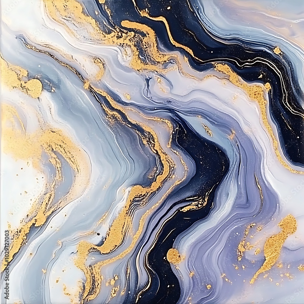 Poster abstract liquid marble design painting background with textured gold splashes, adding dimension and 