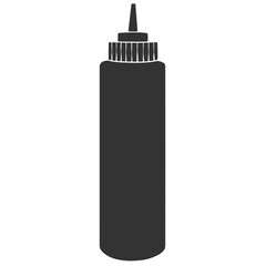 black silhouette sauce bottle sign