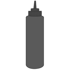 black sauce bottle sign