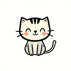 cute cat vector white cat
