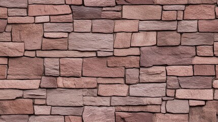 Obraz premium This seamless texture showcases a brown rock wall featuring weathered stones of various sizes and chipped edges, ideal for realistic design applications or backgrounds SEAMLESS PATTERN