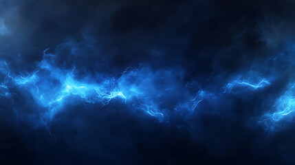 thunder light and blue smoke cloud bottom frame