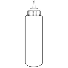 black outline sauce bottle sign