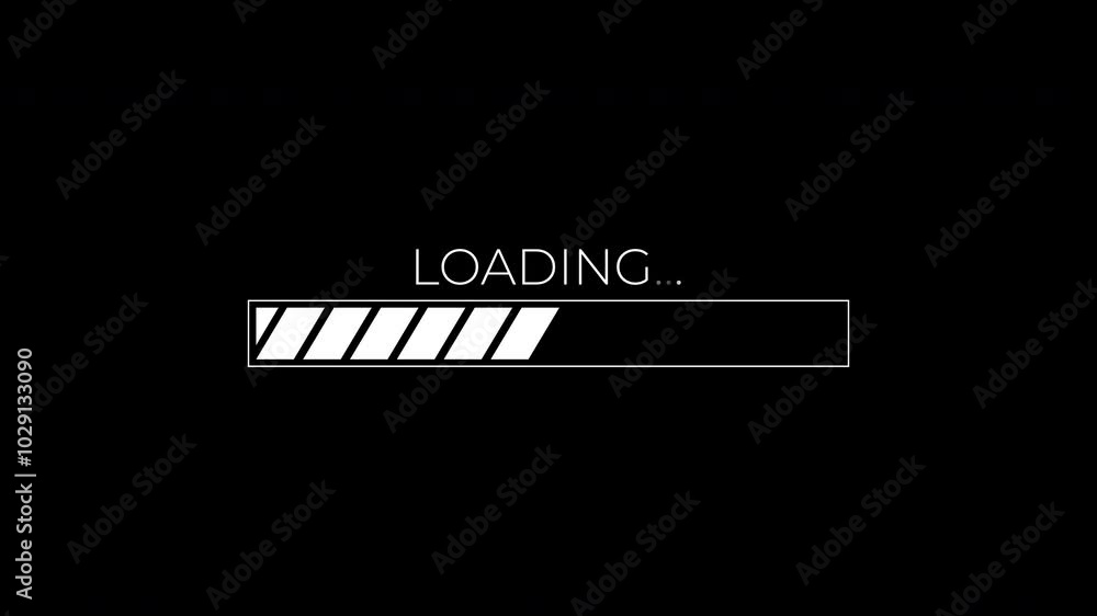 Poster loading progress bar. simple loading bar animation. progress bar animation. white data loading bar i
