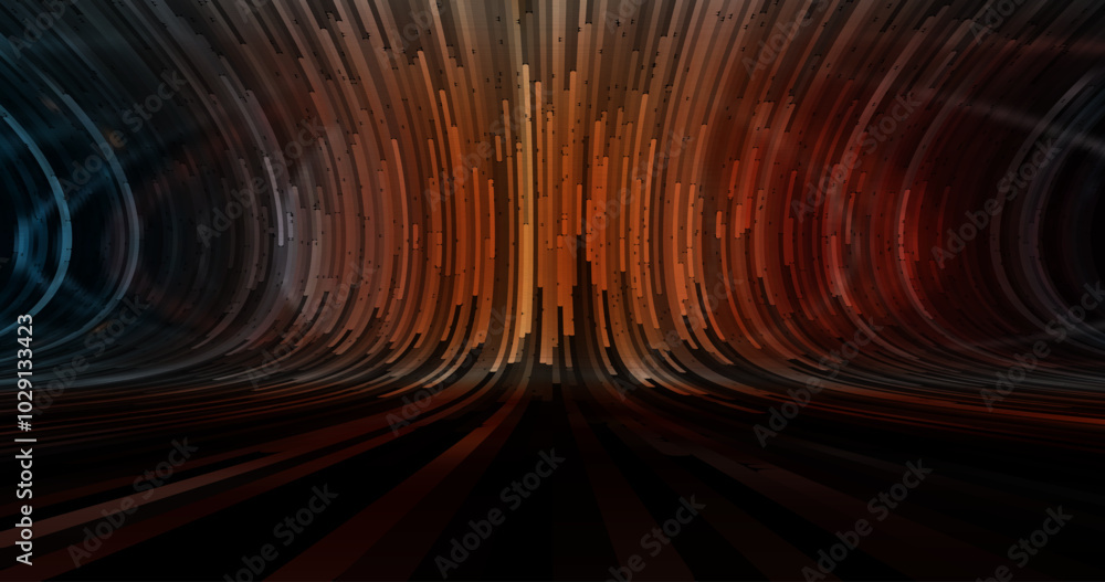 Poster abstract background with stripes of different colors and gradients. particles in motion. technologie