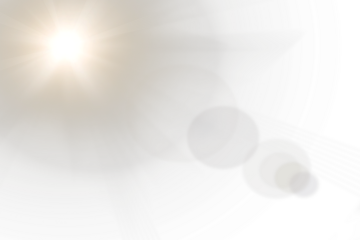 Flare Sun on transparent background,Glowing Golden Solar Flares and Sparkling Lights