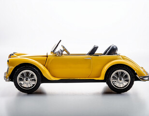 Fototapeta premium Beautiful sports car, yellow, black line. 3d rendering