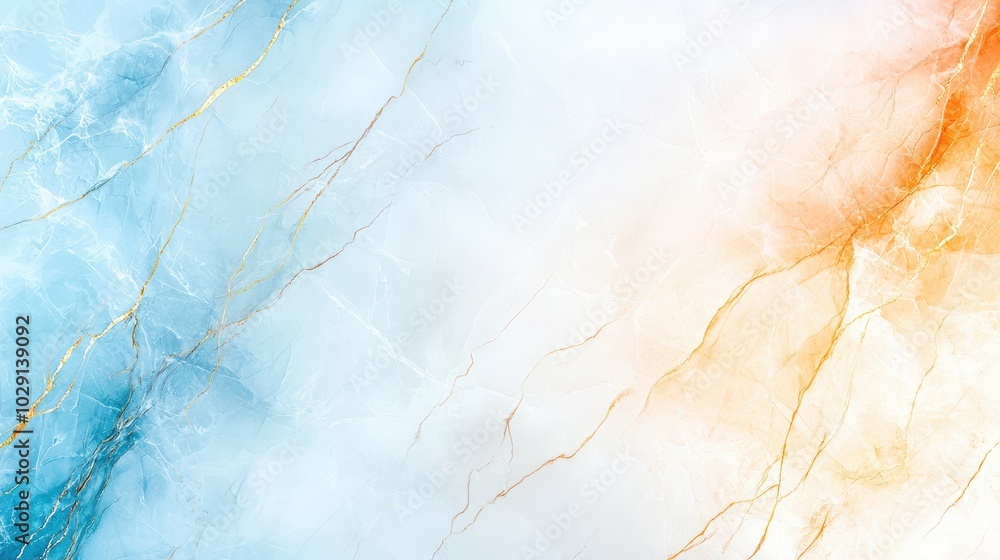 Poster a close-up of a marble slab with smooth texture and soft gold and ruby veins, ideal for a sophistica