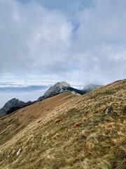 clouds over the mountains