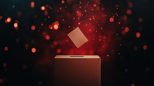 During American Election Day, a ballot is being placed into a box, showcasing the act of voting and the significance of engaging in democracy and civic duties