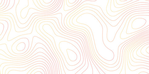 Panorama view gradient multicolor wave curve lines banner background design. Vector illustration. wave Line topography map contour background .Abstract Topographic map background with wave line.