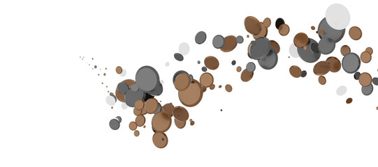 Sparkling Jubilation: Breathtaking 3D Illustration of Sparkling gold Confetti Celebration