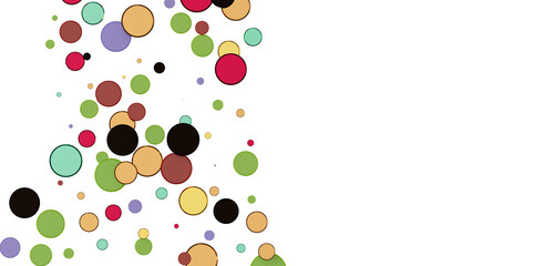  Colorful confetti on white background