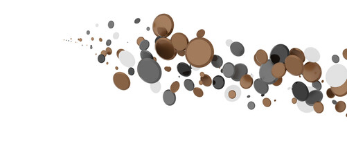 Multicolor confetti abstract background with a lot of falling pieces, isolated on a white background. Festive decorative tinsel element for design