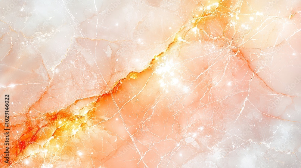 Poster a marble slab with smooth, rich texture, featuring delicate gold and ruby veins in a harmonious, nat