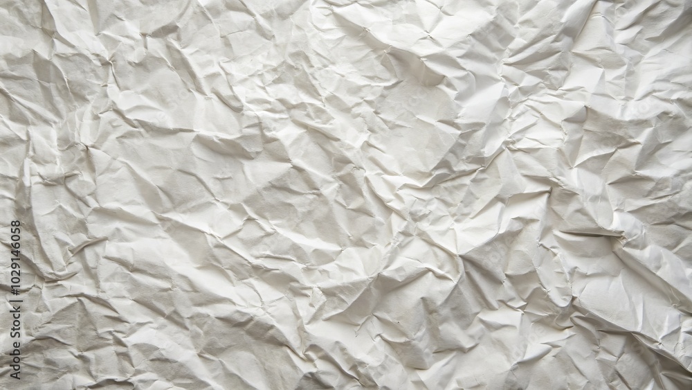Poster white wrinkled paper pattern for use as a background overlay.