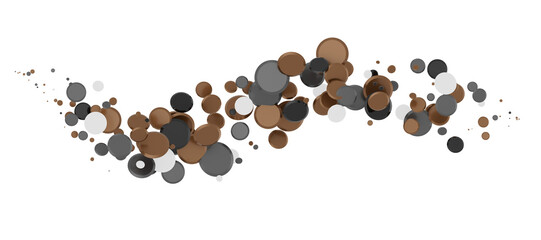 Cascading Celebration: Striking 3D Illustration Showcasing an Abundance of gold Confetti