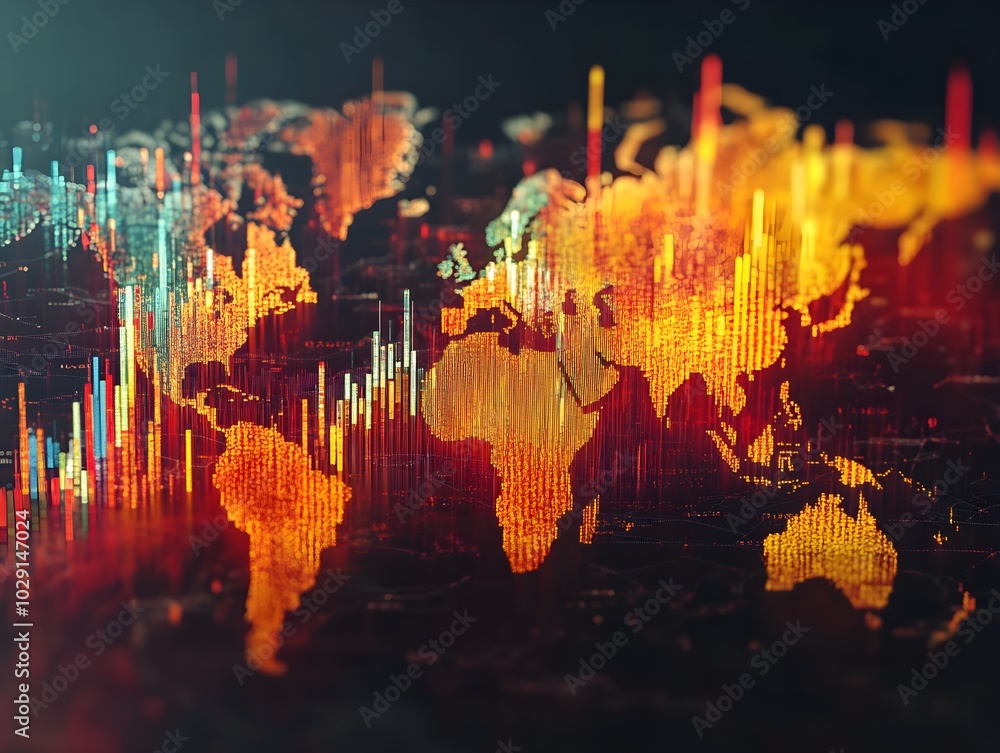 Poster global trends in price increase and demand dynamics