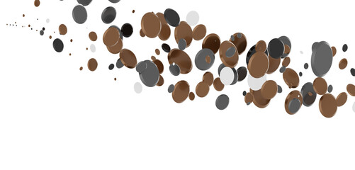  Multicolored confetti on white