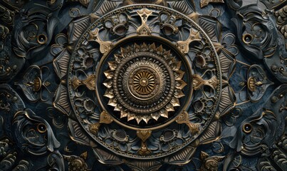 Intricate mandala design, 4K hyperrealistic photo