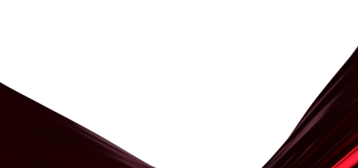 Abstract red cloth falling. Satin fabric flying in the wind