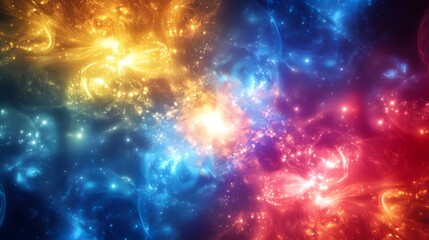 Obraz premium Liminal space illuminated by soft glowing fractal energy patterns symbolizing consciousness expansion