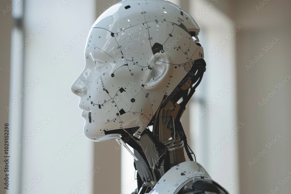 Poster ai chatbot as a virtual therapist,a scene depicting the application of robotics in a business enviro