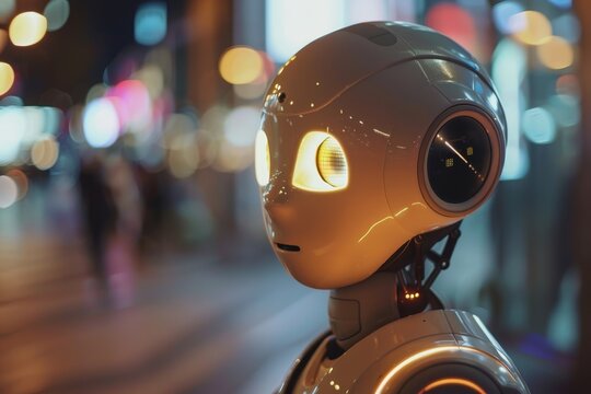 AI chatbot as a virtual therapist , An illustration of a robot assisting a business team in streamlining processes and improving overall performance.