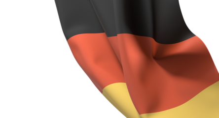 A flowing German flag