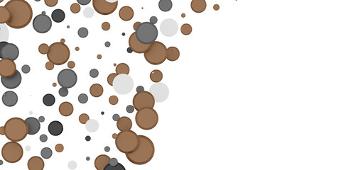  Colorful confetti on white background