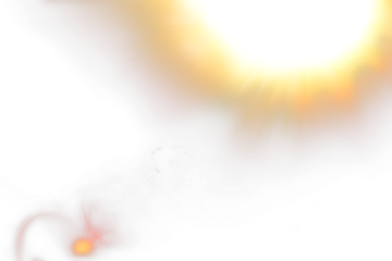 Flare Sun on transparent background,Radiant Starburst and Golden Light Effect