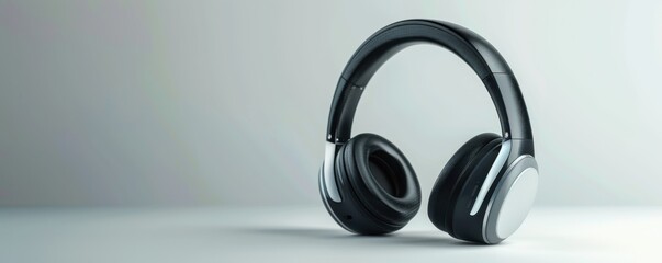 Pair of wireless headphones, white background, 4K hyperrealistic photo