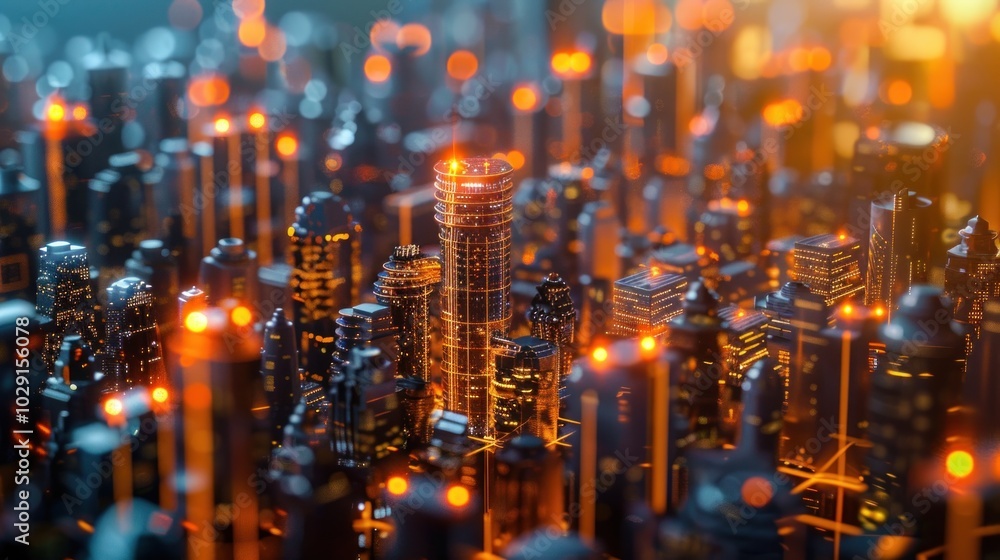 Aufkleber integrated city management platforms with centralized control and deep depth of field showcasing a f