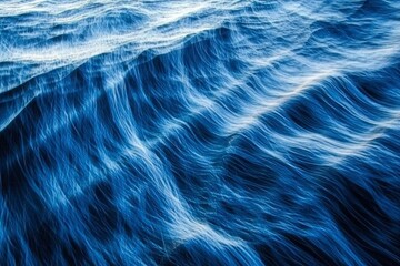 Obraz premium Abstract Blue Water Waves with Ripples and Light Reflections
