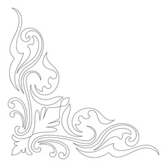 Vintage corner lines, abstract corners for decorating books, covers, and greeting cards.