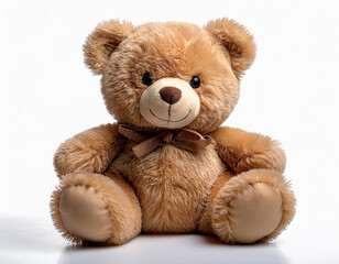 Obraz premium soft brown teddy bear isolated on white background 