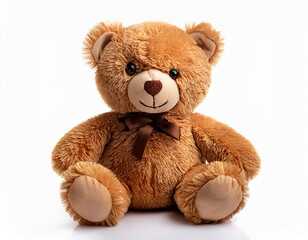 Obraz premium soft brown teddy bear isolated on white background 