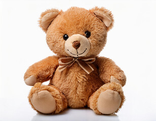 Obraz premium soft brown teddy bear isolated on white background 