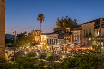 greece capital athens streets ancient artifacts tourist points of interest day and night