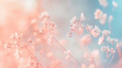 background with delicate, wispy forms and pastel hues, evoking the serenity of a snow-covered landscape