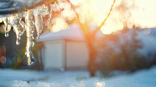 Melting icicles