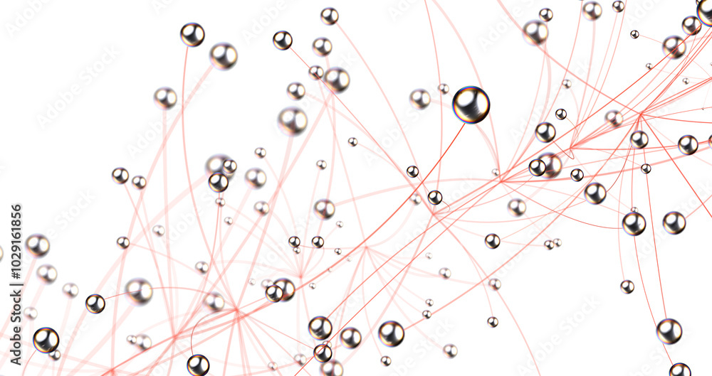 Fototapete Abstract network of physical devices on the Internet using a network connection