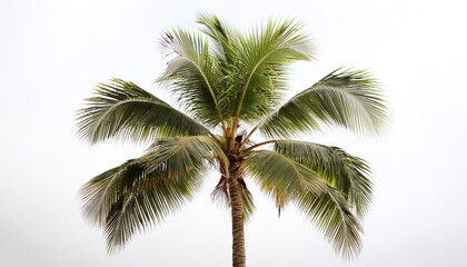 coconut tree isolated on white background