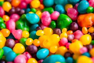 Obraz premium Close-up photo of colorful candies. 