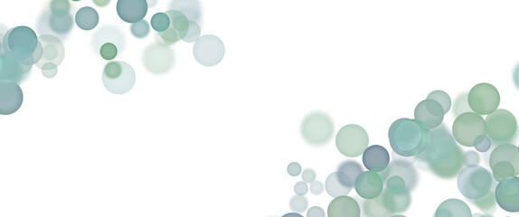 bokeh blue color bubbles isolated border background