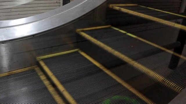 Video footage of escalator movement